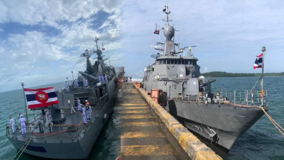 泰国海军战舰停靠西港，对柬埔寨正式访问！