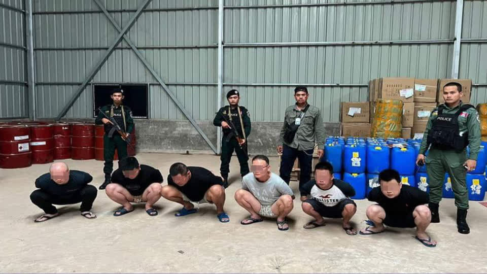 西港警方捣毁制毒窝点，6名中国台湾人被捕！